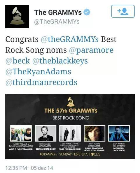 Paramore é indicado ao Grammy