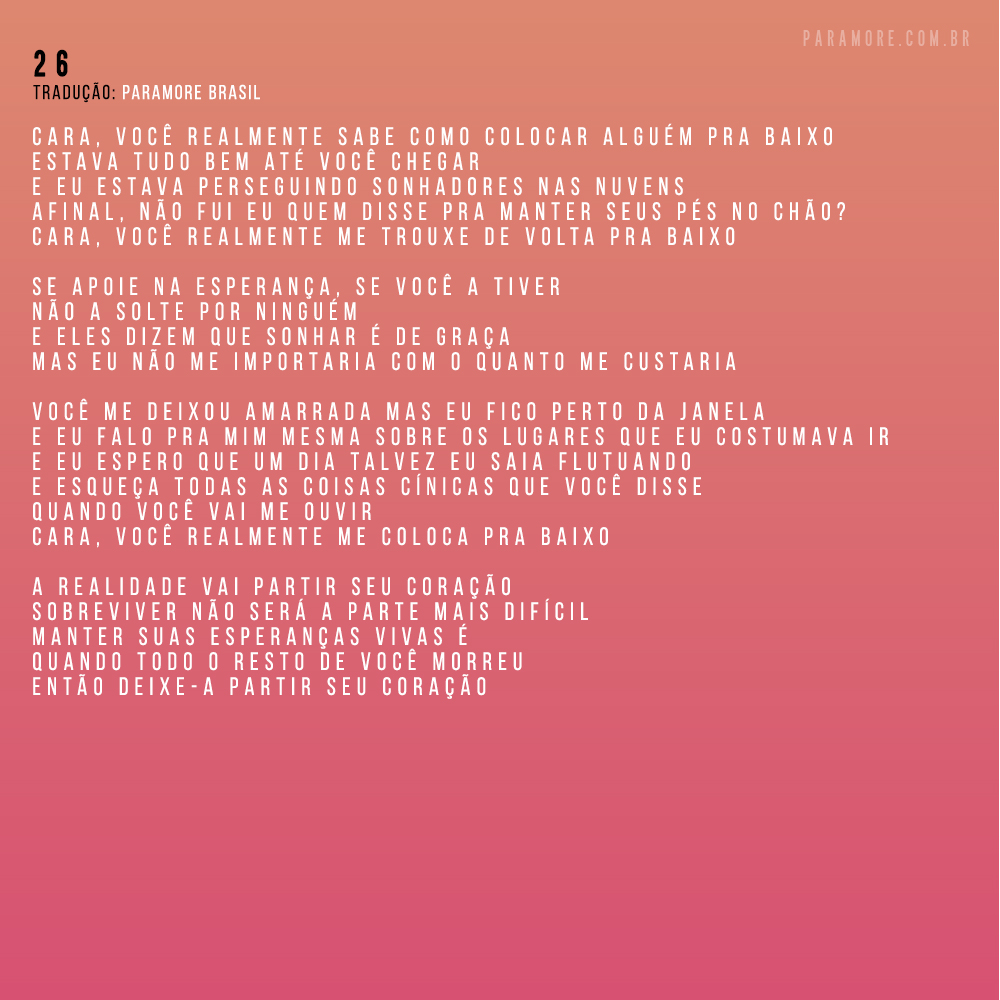 No Friend (Tradução em Português) – Paramore